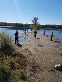 Students fishing for PBIS Celebration/DNR Day -  Fall 2017