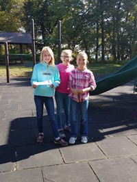 Three girls on playground for PBIS Celebration/DNR Day -  Fall 2017