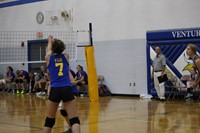 Volleyball player on the volleyball court