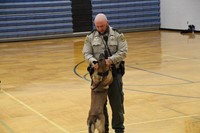 The K-9 receiving praise for doing a good job