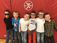 Elementary students dressed in 50's clothing