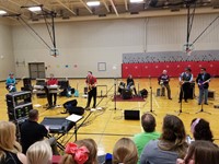 50's band playing in elementary gym